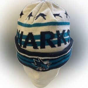 San Jose Sharks NHL Teal Blue Knit Hat Cap Adult Winter Beanie